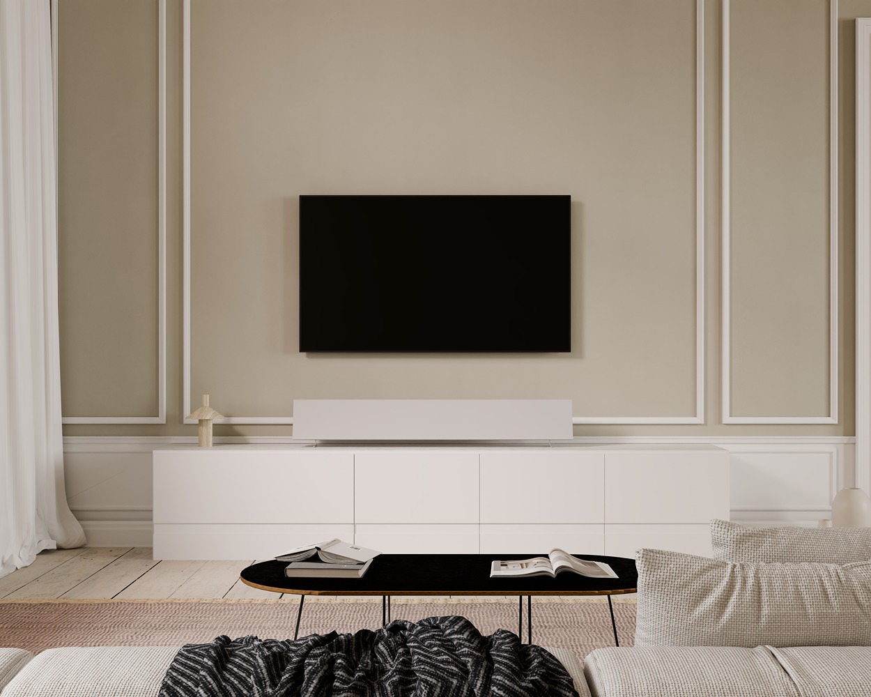 CPH-SOUNDBAR_PARIS_SATIN_LIVING_ONFEET_WHITE_GRILLE_FRONT