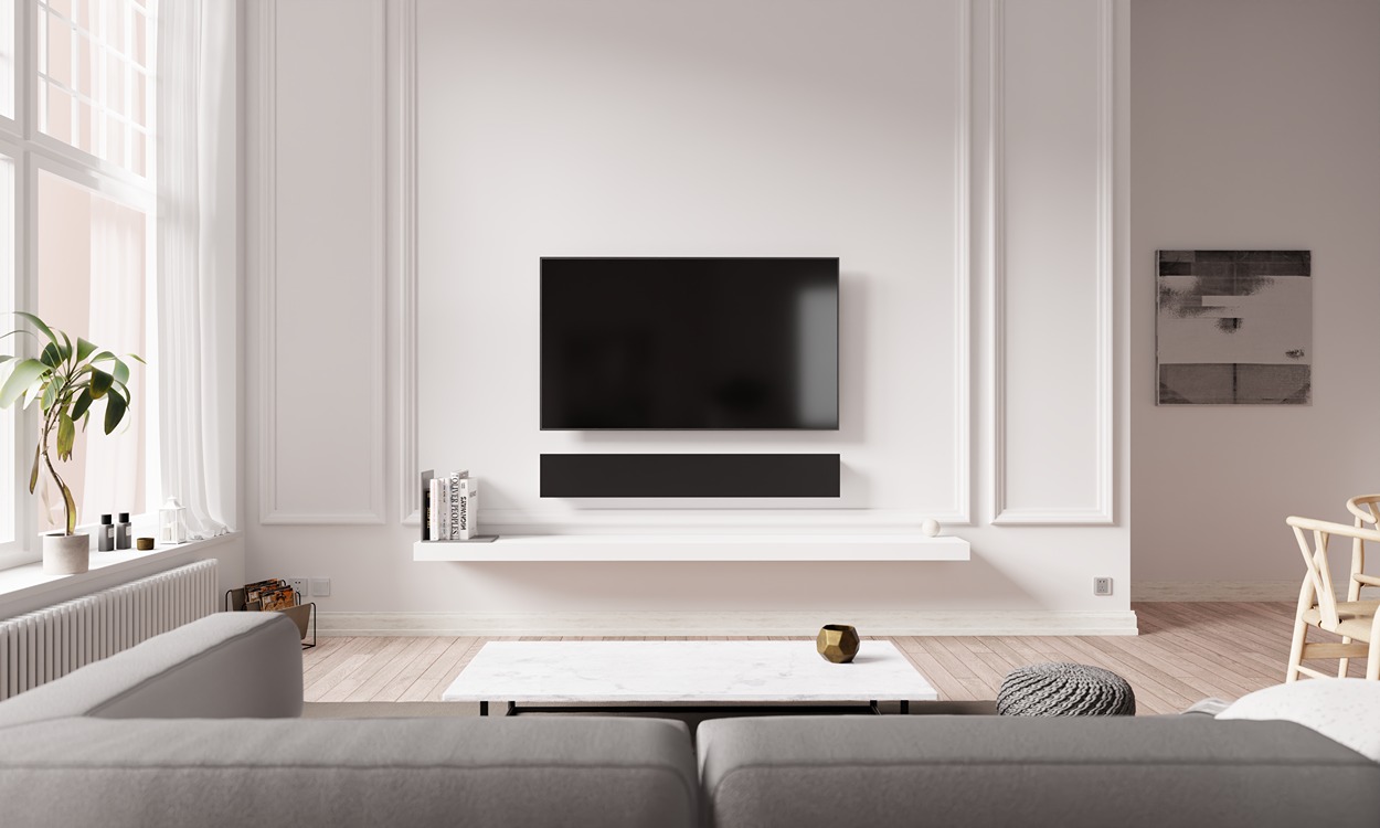 SOUNDBAR_FR_PASSIVE_ROOMSET_PARIS_BLACK_ONWALL_GRILLE_SIZE_1
